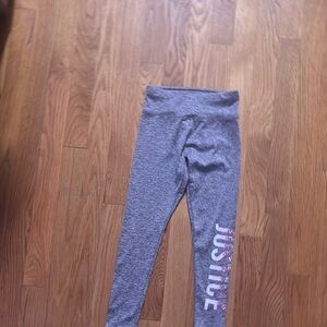 Justice Gray Leggings with Soft Stretch Fabric
